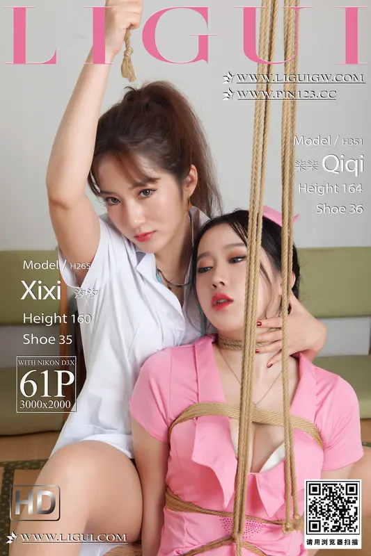 [Ligui丽柜]2023.10.12 天使之恋 柒柒&汐汐 - Ligui丽柜