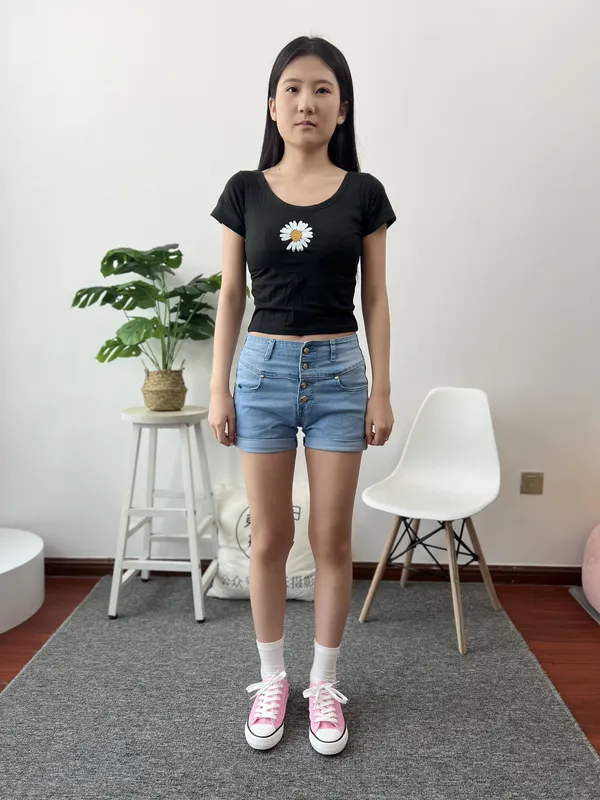 三禾摄影 No.026 牛仔短裤 棉袜 帆布鞋 - 三禾摄影